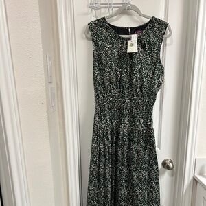J.Crew Smocked Waist Dress -vintage floral pattern